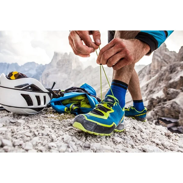 Dynafit Men's Speed Mtn GTX Shoe - 12 - Mykonos Blue - Lime Punch