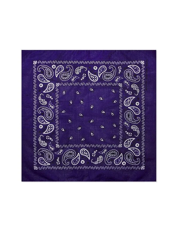 Slim Fit Classic Cotton Bandana Purple with Paisley Design Case of 120 SL1519681