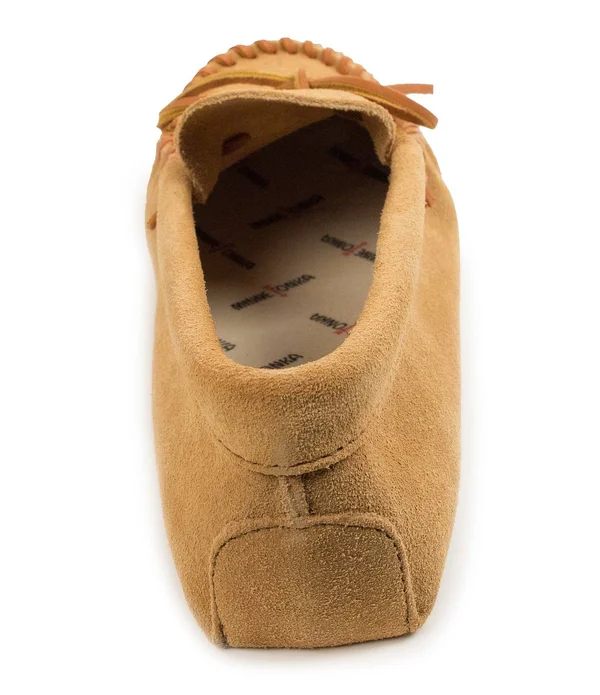 Minnetonka Leather Laced Softsole 10 Men's Tan