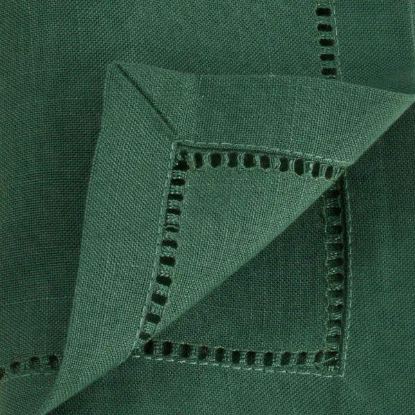 Saro Lifestyle 6307.JG90S 90 in. Square Classic Hemstitch Border Tablecloth - Jasper Green