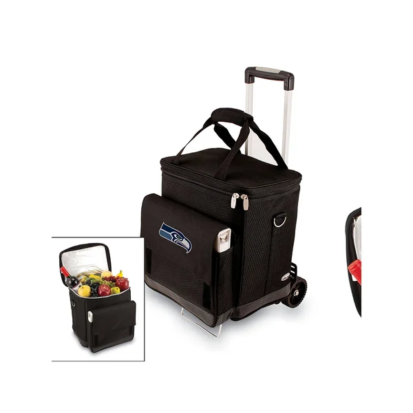 Picnic Time cellar Wine Tote Cooler with Trolley - Seattle Seahawks