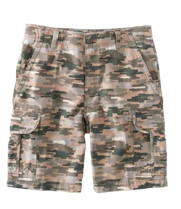 Men's L.L.Bean Allagash Cargo Shorts, Natural Fit Camouflage Green 40, L.L.Bean
