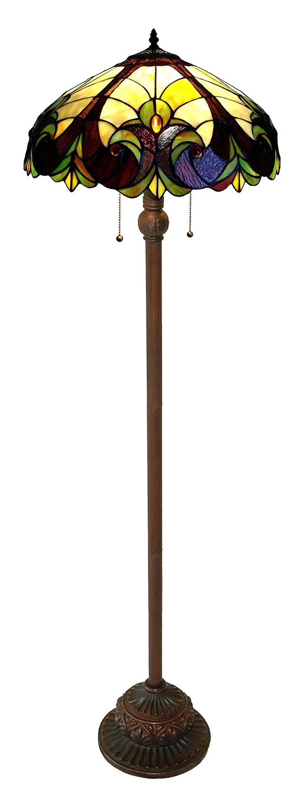 Chloe Lighting CH18780VI18-FL2 Tiffany-style Victorian Floor Lamp with 18x22 Shade