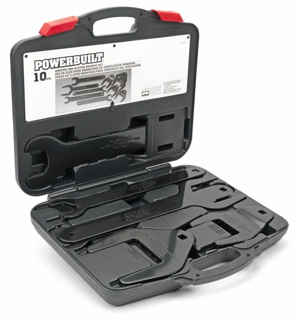 Powerbuilt 648651 10 Piece Fan Clutch Wrench Master Kit
