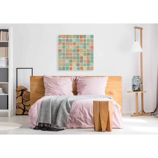 'Sea Glass Mosaic' by Silvia Vassileva - Canvas Wall Art 37 x 37