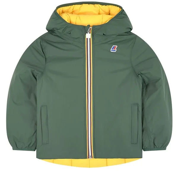 K-Way Kids - Jacques Reversible Down Jacket Green - 6 Years - Green