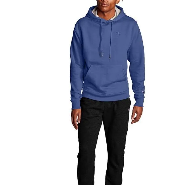 Champion Men's Powerblend Fleece Hoodie, C Logo