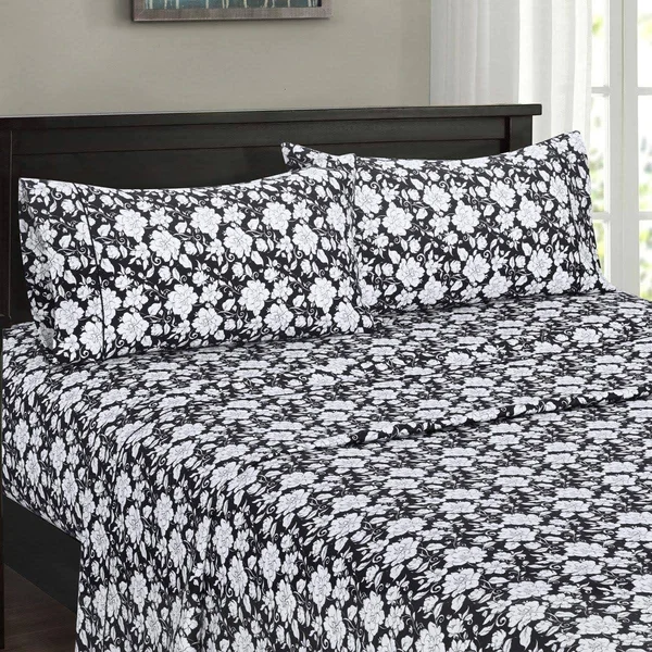 Printed Cotton Sheet Set 300 Thread Count Queen - Agnes