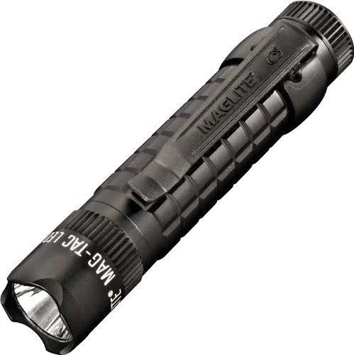 Maglite Mag-Tac LED 2-Cell CR123 Flashlight - Crowned-Bezel, Matte Bla