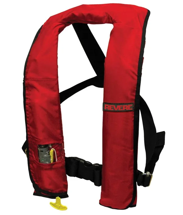 Revere ComfortMax Inflatable PFD Manual Vest, Red
