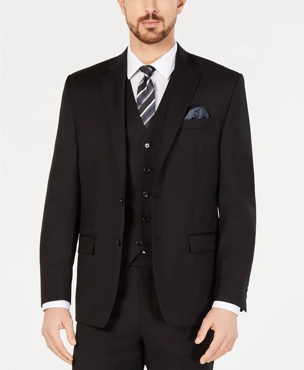 Lauren Ralph Lauren Men's Classic-Fit UltraFlex Stretch Black Suit Jacket 43r