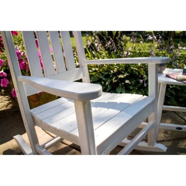 POLYWOOD Vineyard 3-Piece Rocking Set (White), 20.75" x 16.25" x 19.25"