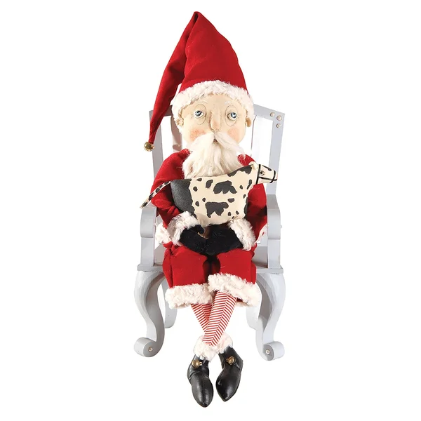 Gallerie II Wilber Santa with Cow Figurine