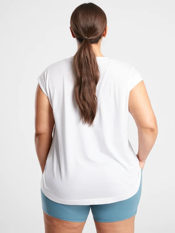 Athleta Women's Avenue Tee Bright White Plus Size 1x