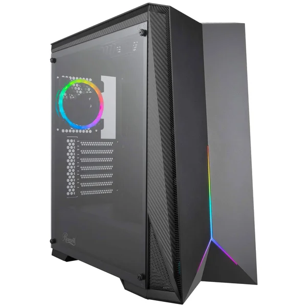 Rosewill ATX Mid Tower Gaming PC Computer Case with RGB Fan & LED Light Strip - 2