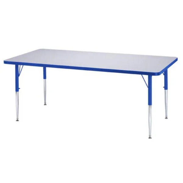Jonti-Craft 6408JCE007 Berries Gray and Yellow 30x22 x 60x22 Elementary Rectangle Activity Table