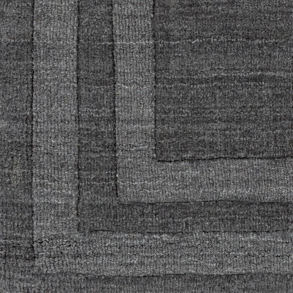 Modern BHS-0061938 Tufted Wool Charcoal Border Accent Rug - 8' x 11'