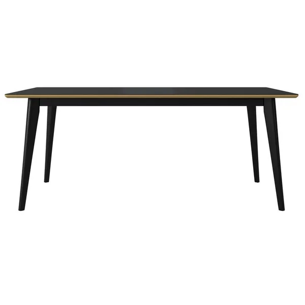 Handy Living Blansten Wood Rectangular Dining Table with Black Finish
