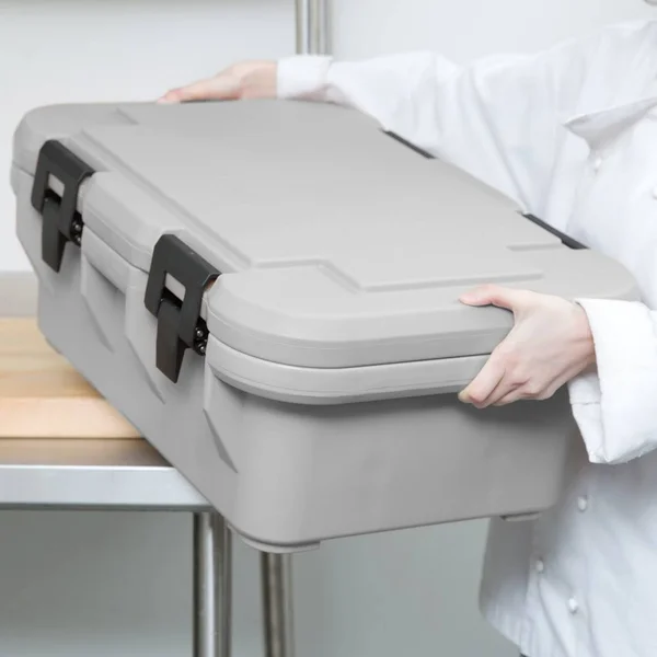 Cambro UPCS160480 Speckled Gray S-Series Ultra Food Pan Carrier Insulated Top Loading
