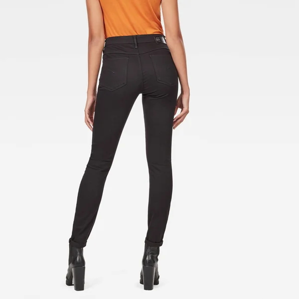 G-Star Raw Women 3301 High-Waist Skinny Jeans Black Size 18-34