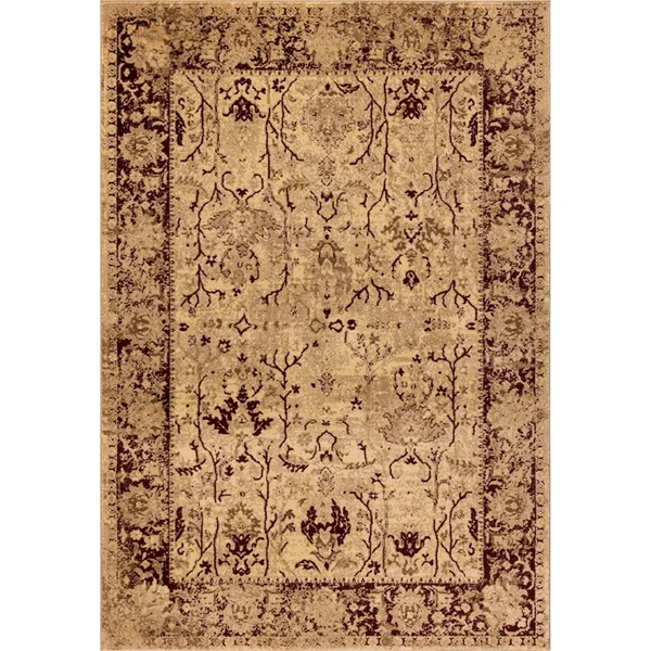 Gad Enduring Collection Victorian Red Cream Transitional Area Rug - 5&3x22 x 7&7x22