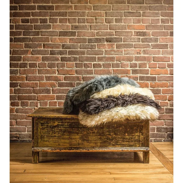 New Zealand Natural Shearling Sheepskin Rug - Big - Green