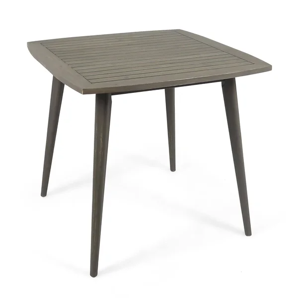 35.50x22 Gray Contemporary Square Outdoor Dining Table