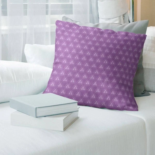 Porch & den Caitlin Monochrome Minimalist Tree Pattern Throw Pillow - 20 x 20 - Violet - Polyester