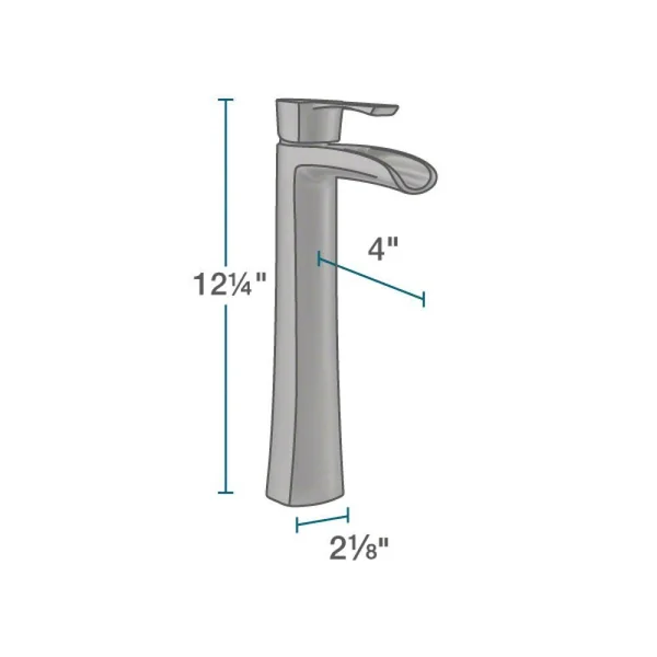 Rene R11-5001-PLT-R9-7007 Stone Composite Oval Vessel Sink with Faucet - Platinum - Brushed Nickel
