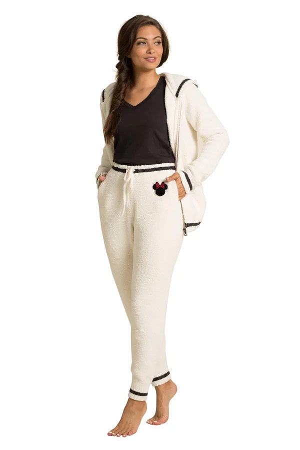 Barefoot Dreams CozyChic Classic Disney Women's Jogger Pants - Size Small, Cream