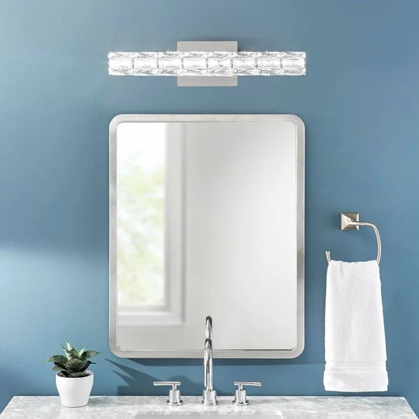 Keighley 18 in. Chrome LED Crystal Vanity Light Bar