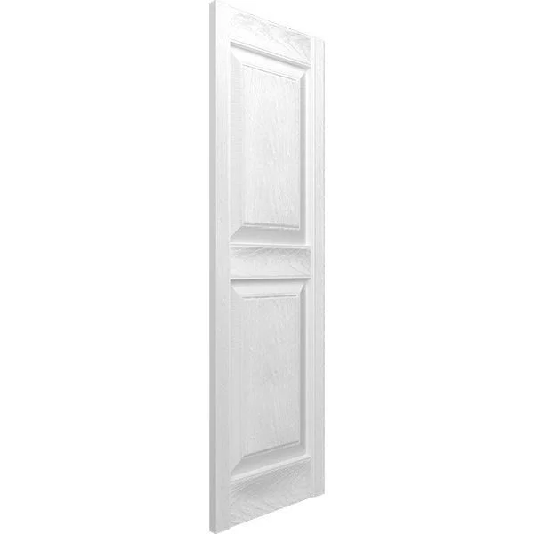 12 inchw x 75 inchh Lifetime Vinyl, Standard Two Equal Panels, Raised Panel Shutters, w/Installation Shutter-Lok&s & Matchin