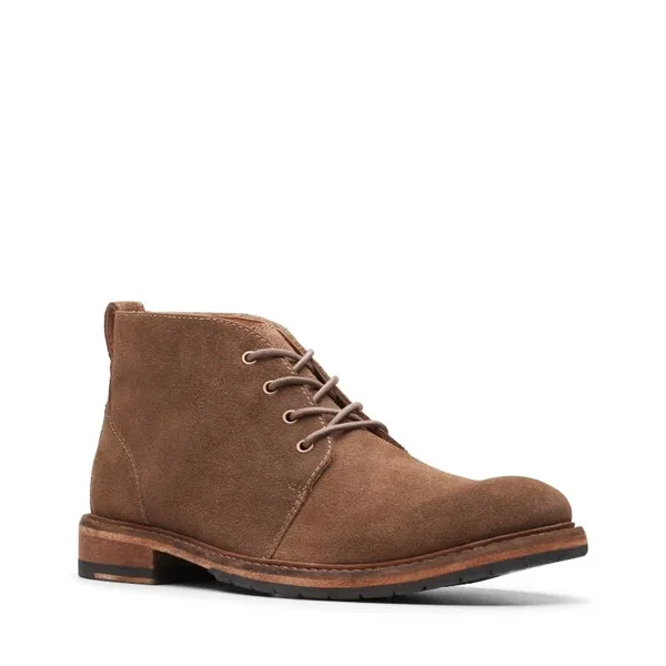 Clarks Men's Clarkdale Base Chelsea Boot - Size: 8, Taupe Suede