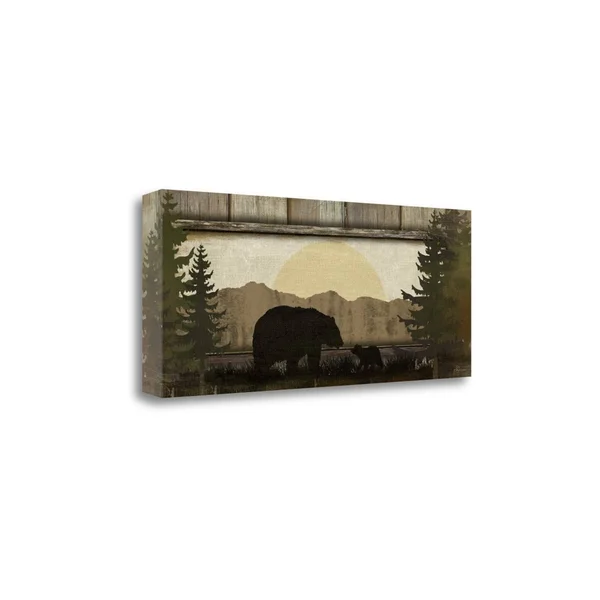 12x22 x 28x22 Bear with Cub by Jennifer Pugh Fine Art Giclee Print