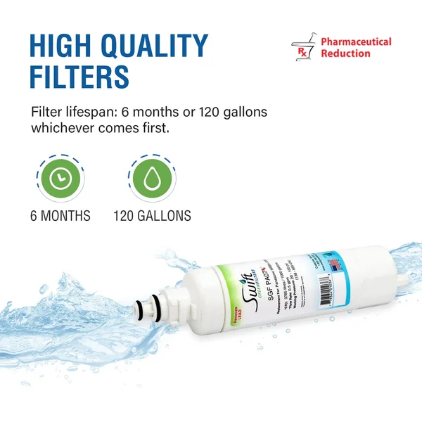 Swift Green Filter Sgf-pa07 RX Pharmaceutical Removal Refrigerator Water Filter 6 Pack