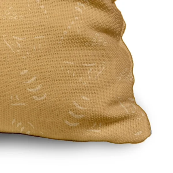 Muted Bongo Cotton Pillow - 20x22 x 20x22 - White/Orange
