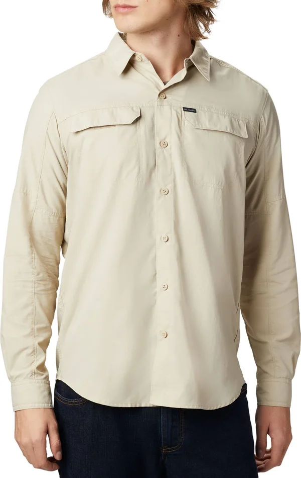 Columbia Men's Silver Ridge 2.0 Long Sleeve Shirt, Fossil, XXL