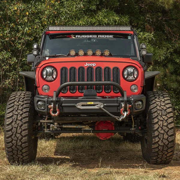 Rugged Ridge 11549.14 Arcus Front Bumper Black Tube Overrider Jeep Wrangler JK 07-18