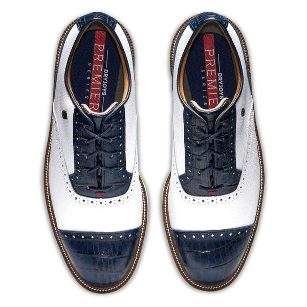 FootJoy Men's Premiere Series-Tarlow Golf Shoe - White/Navy, 11.5 Wide