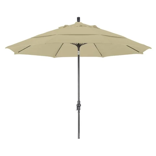 California Umbrella 11& Fiberglass Market Collar Tilt Umbrella, Black