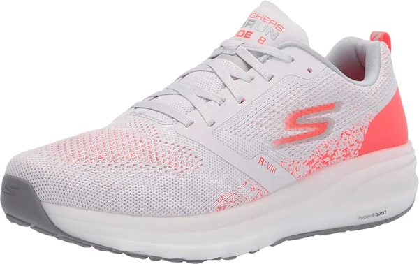 Skechers Women's GOrun Ride 8 Hyper Running Shoe - Light Gray/Pink