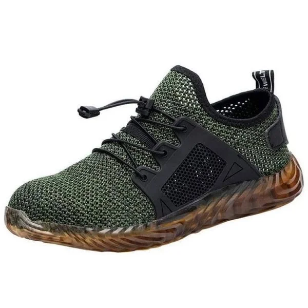 Defender Invincible Shoes Kevlar Sole Steel Toe Construction Sneakers Puncture Resistant Hard Toe, Emerald, Mens 9.5