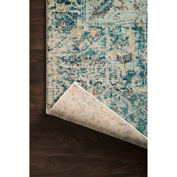 Alexander Home Vintage Boho Medallion Distressed Rug, Adult Unisex, Size: 6&7 x 6&7, Blue