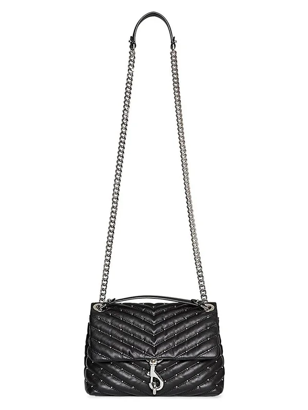 Rebecca Minkoff Edie Crossbody Bag with Studs in Black