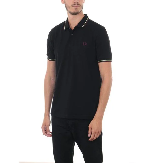 Fred Perry Twin Tipped Polo T Shirt Black