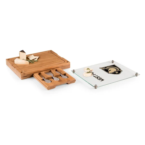 West Point Black Knights - Concerto Bamboo Cutting Board/Tray and Cheese Tools Set
