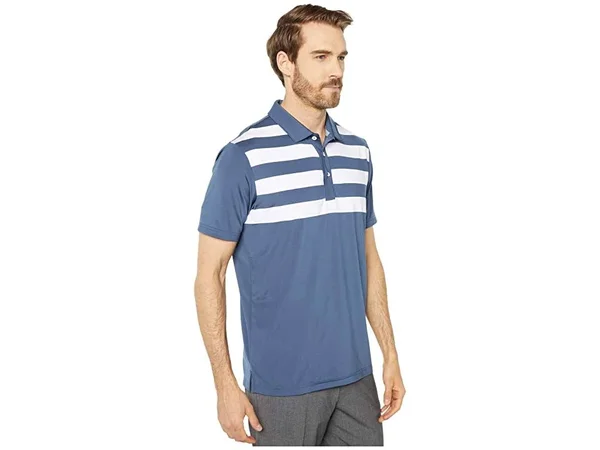 Puma Men's Pars and Stripes Golf Polo, Large, Blue