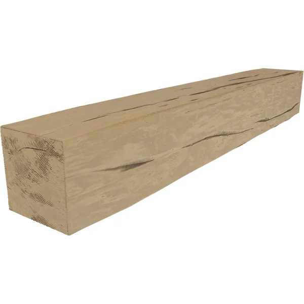 Ekena Millwork MANURW06X06X48PP 6x22H x 6x22D x 48x22W Riverwood Faux Wood Fireplace Mantel, Natural Pine