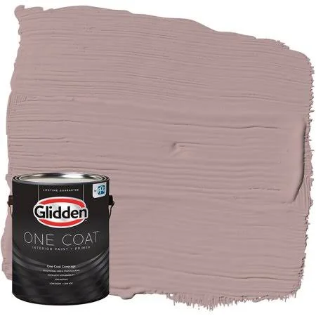Glidden One Coat Interior Paint + Primer, Tawny Mushroom, Beige, 1 Gallon, Semi-Gloss