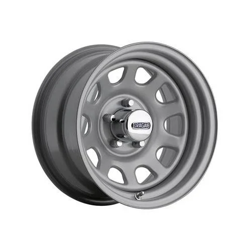 Cragar : Wheel, D WINDOW, Steel, Silver, 17 inch x 9 in., 5 x 4.5 inch Bolt Circle, 5 inch Wheels